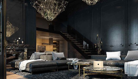 Paris Apartment in Black & Gold